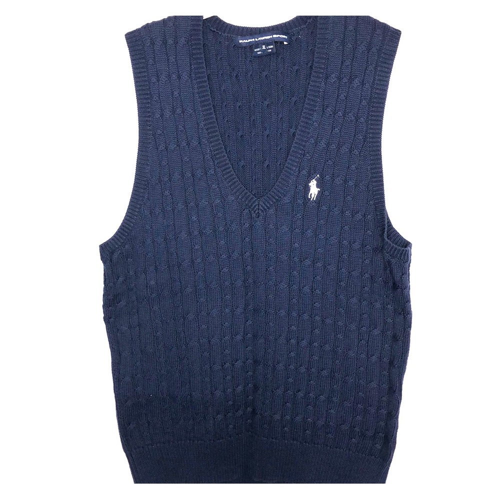 Ralph Lauren Women's Dark Blue V-Neck Sweater Vest